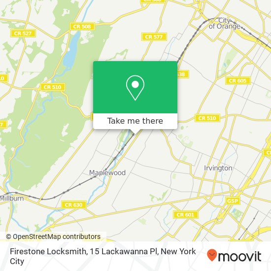 Mapa de Firestone Locksmith, 15 Lackawanna Pl