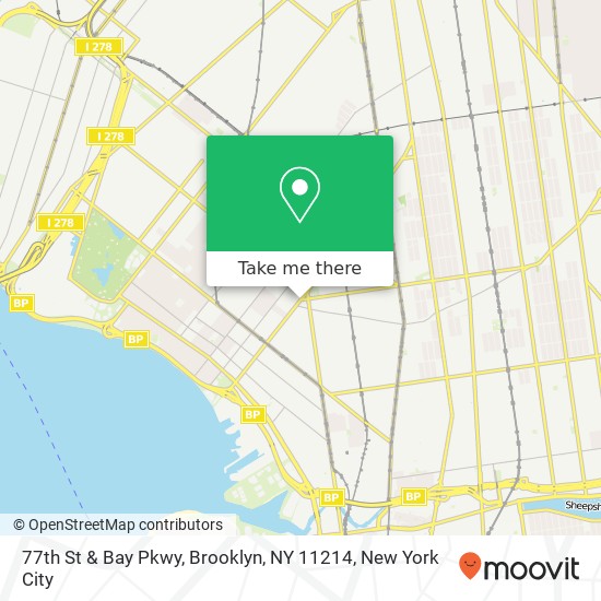77th St & Bay Pkwy, Brooklyn, NY 11214 map
