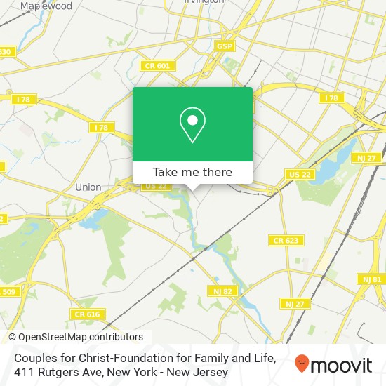 Couples for Christ-Foundation for Family and Life, 411 Rutgers Ave map