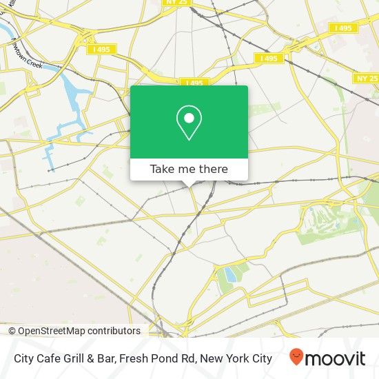 Mapa de City Cafe Grill & Bar, Fresh Pond Rd