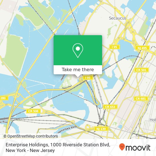 Mapa de Enterprise Holdings, 1000 Riverside Station Blvd