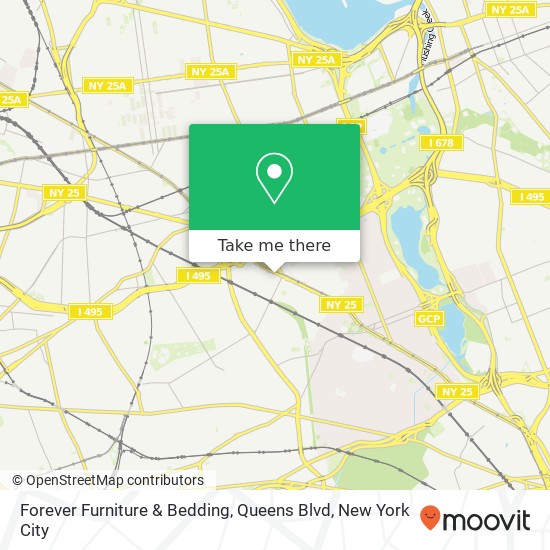 Mapa de Forever Furniture & Bedding, Queens Blvd