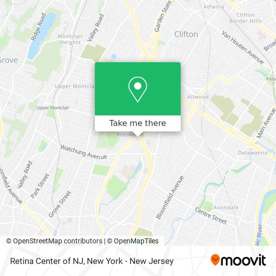Mapa de Retina Center of NJ