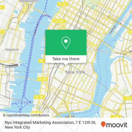 Nyu Integrated Marketing Association, 7 E 12th St map