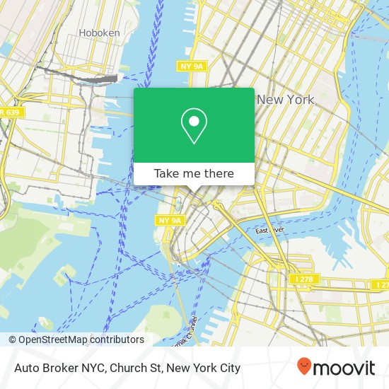 Mapa de Auto Broker NYC, Church St