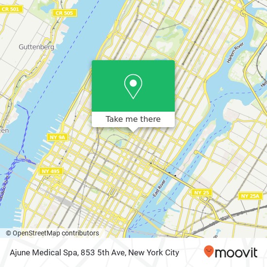 Mapa de Ajune Medical Spa, 853 5th Ave