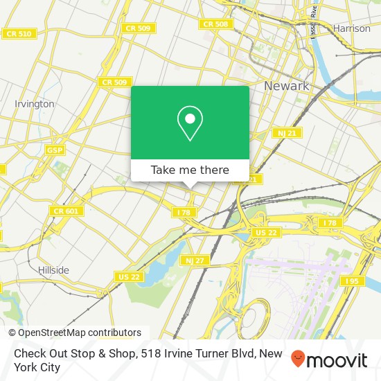Check Out Stop & Shop, 518 Irvine Turner Blvd map