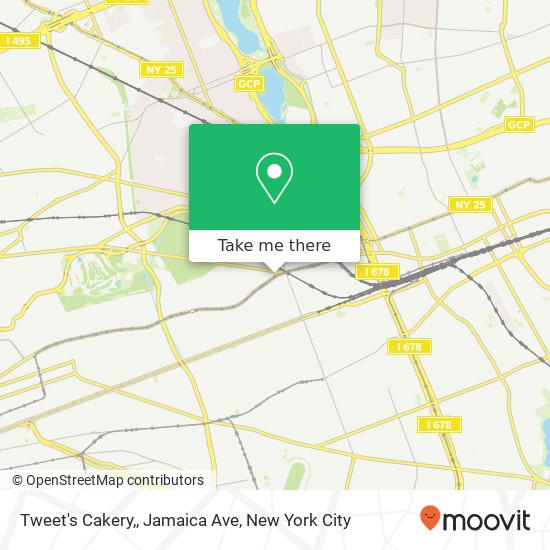 Tweet's Cakery,, Jamaica Ave map