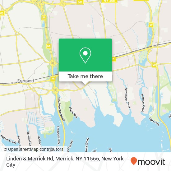 Mapa de Linden & Merrick Rd, Merrick, NY 11566