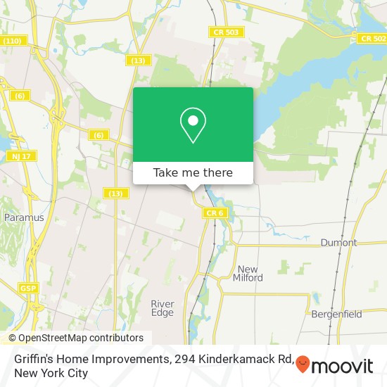 Griffin's Home Improvements, 294 Kinderkamack Rd map