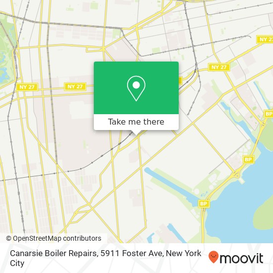 Mapa de Canarsie Boiler Repairs, 5911 Foster Ave