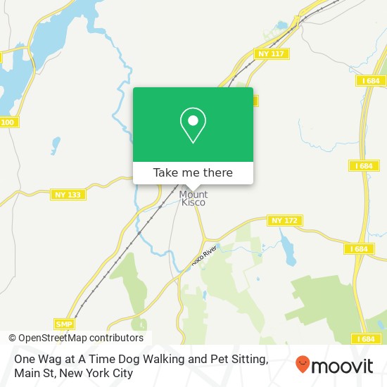 One Wag at A Time Dog Walking and Pet Sitting, Main St map