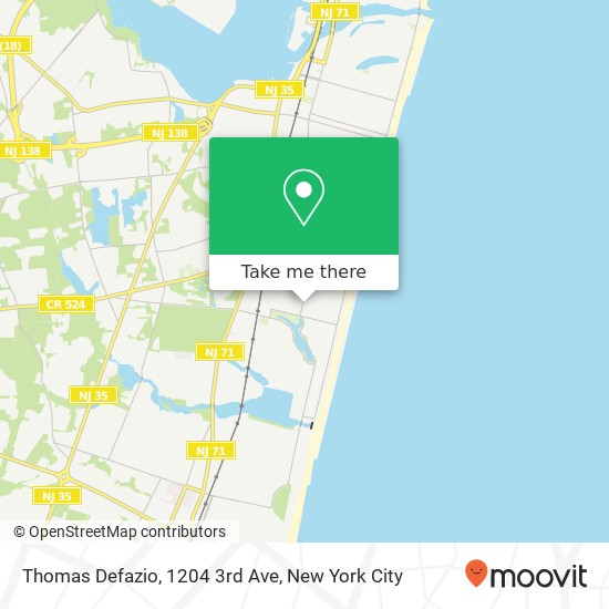 Mapa de Thomas Defazio, 1204 3rd Ave