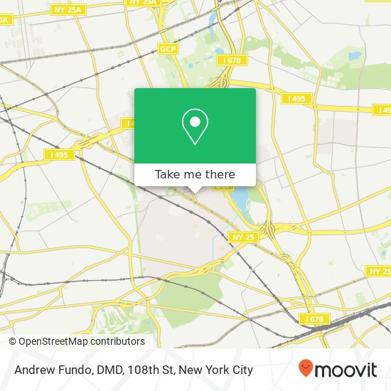 Andrew Fundo, DMD, 108th St map