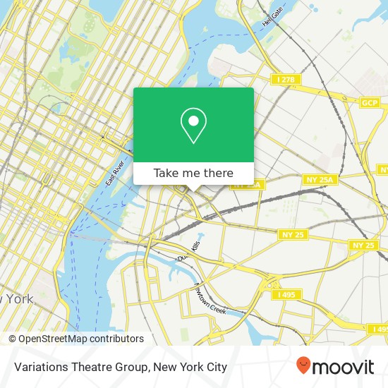 Mapa de Variations Theatre Group