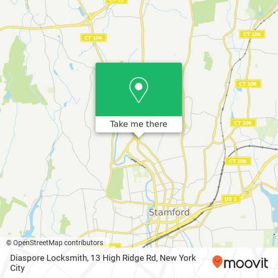 Mapa de Diaspore Locksmith, 13 High Ridge Rd