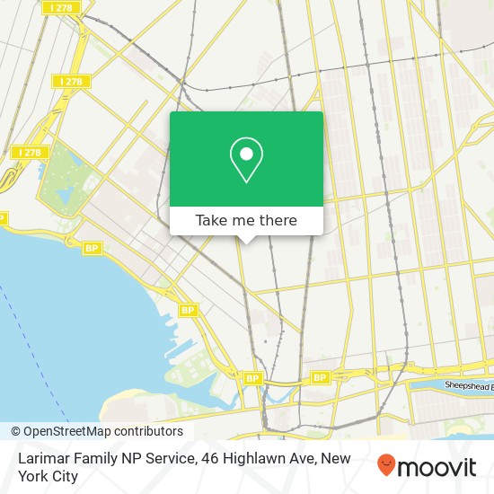 Larimar Family NP Service, 46 Highlawn Ave map