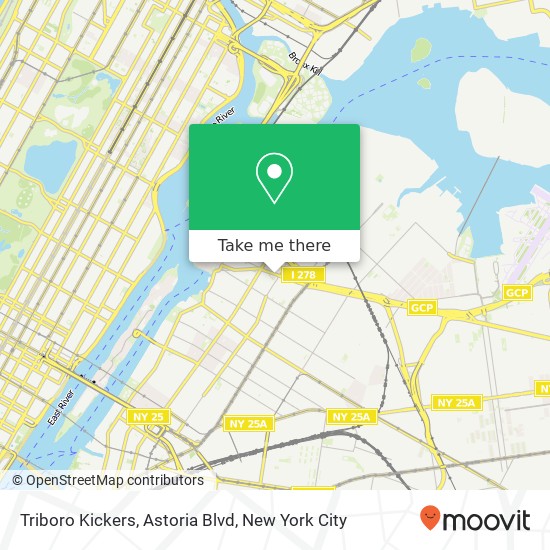 Mapa de Triboro Kickers, Astoria Blvd