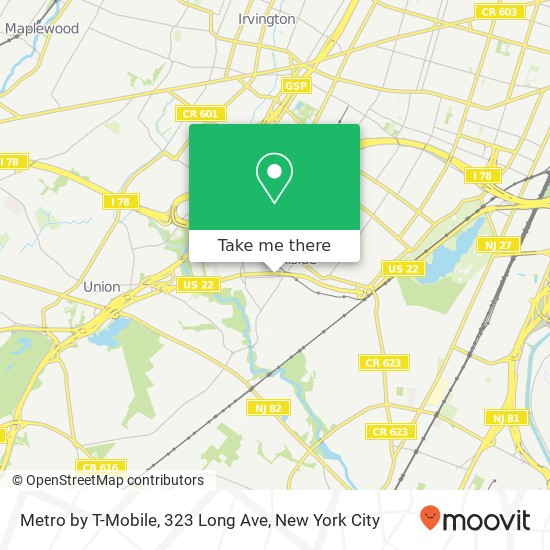 Metro by T-Mobile, 323 Long Ave map