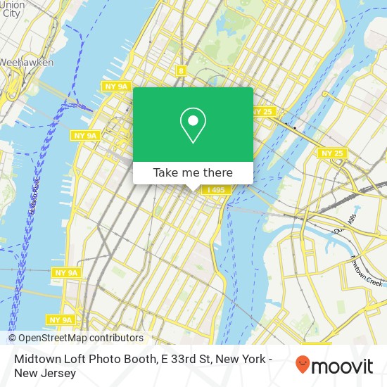 Midtown Loft Photo Booth, E 33rd St map