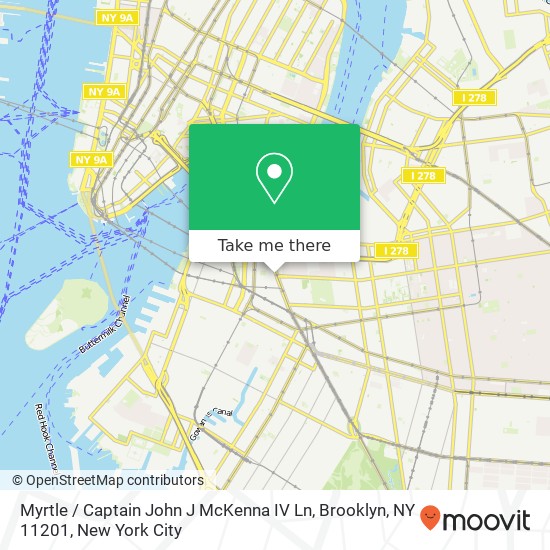 Myrtle / Captain John J McKenna IV Ln, Brooklyn, NY 11201 map
