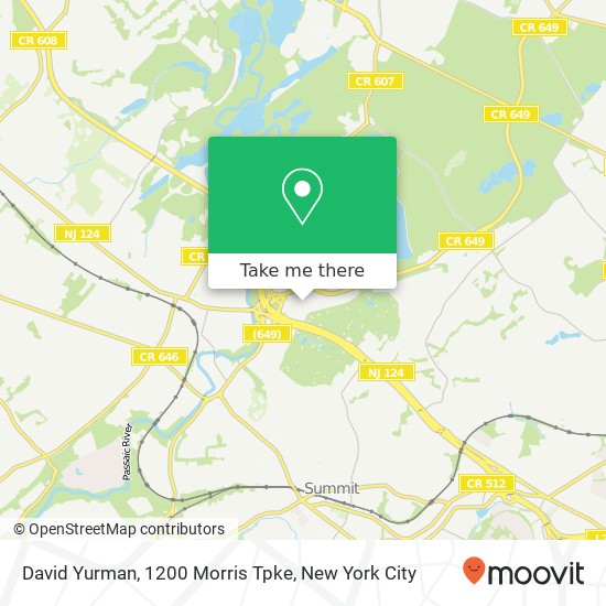Mapa de David Yurman, 1200 Morris Tpke