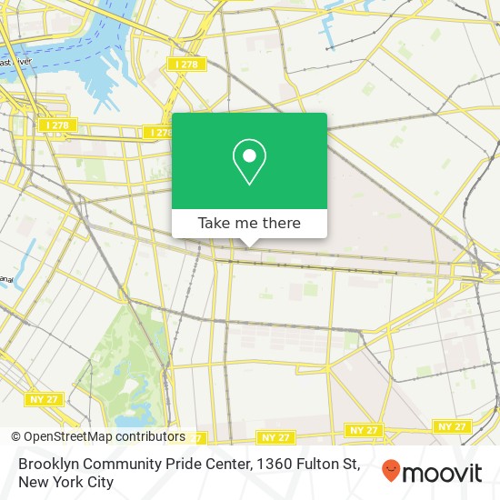 Mapa de Brooklyn Community Pride Center, 1360 Fulton St