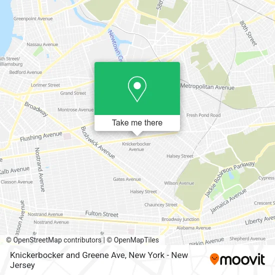 Mapa de Knickerbocker and Greene Ave