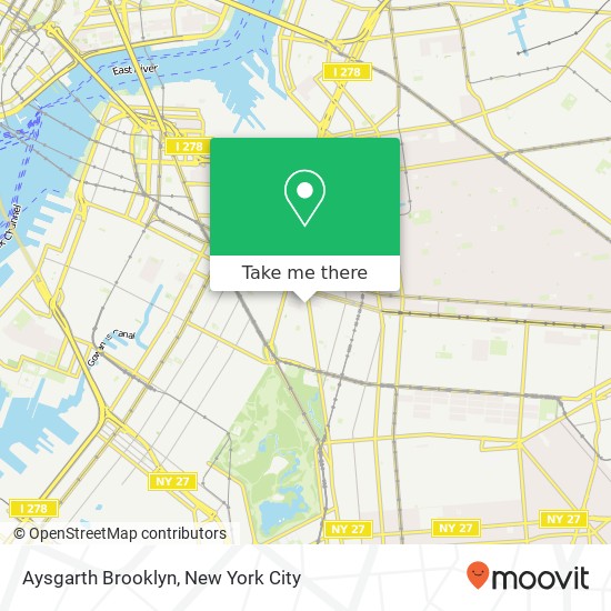 Aysgarth Brooklyn map