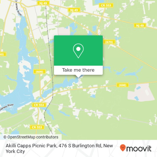 Akilli Capps Picnic Park, 476 S Burlington Rd map