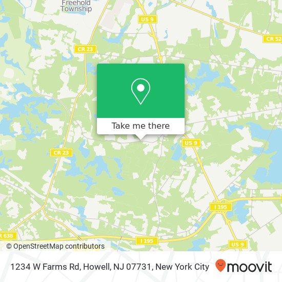 1234 W Farms Rd, Howell, NJ 07731 map