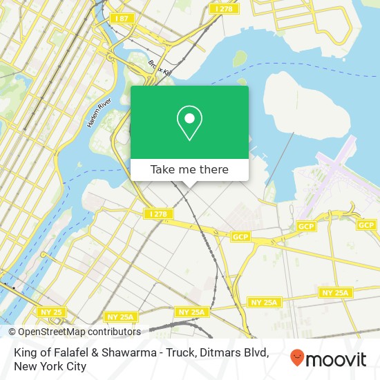 King of Falafel & Shawarma - Truck, Ditmars Blvd map