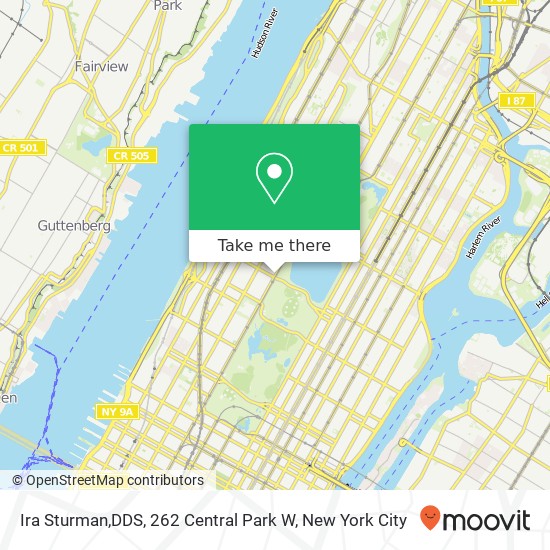 Ira Sturman,DDS, 262 Central Park W map