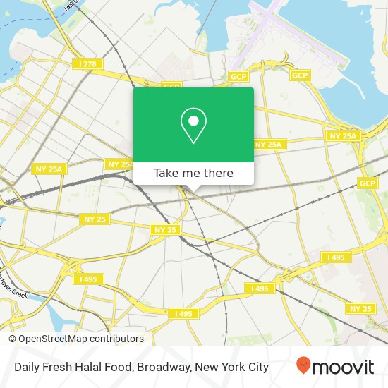 Daily Fresh Halal Food, Broadway map