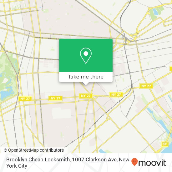 Brooklyn Cheap Locksmith, 1007 Clarkson Ave map