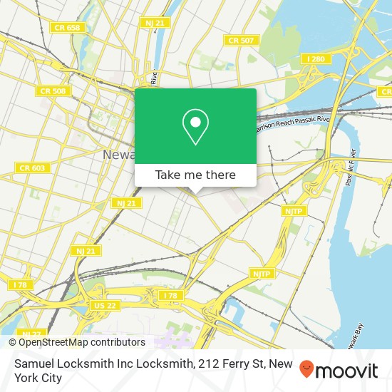 Mapa de Samuel Locksmith Inc Locksmith, 212 Ferry St