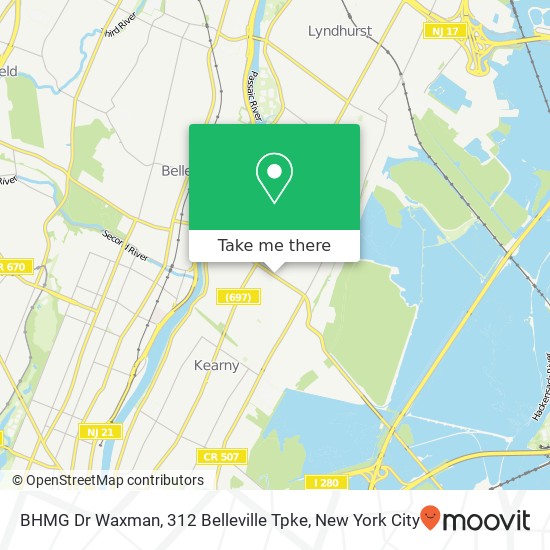BHMG Dr Waxman, 312 Belleville Tpke map
