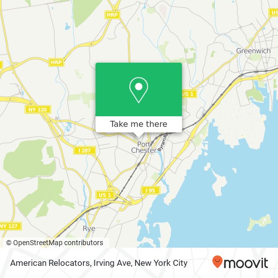 American Relocators, Irving Ave map