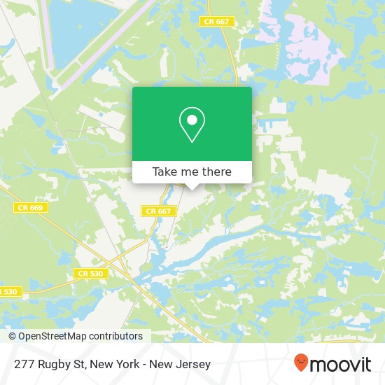 Mapa de 277 Rugby St, Browns Mills, NJ 08015