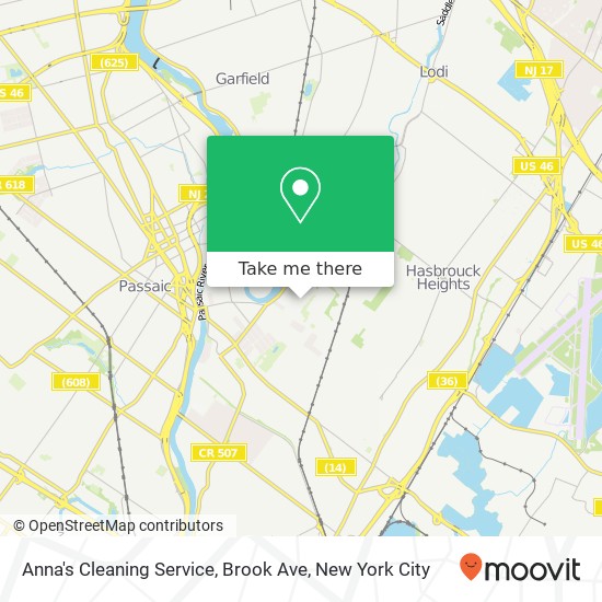 Anna's Cleaning Service, Brook Ave map