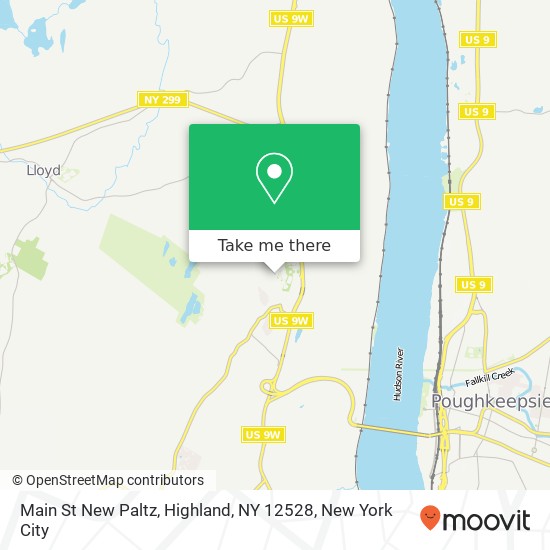 Mapa de Main St New Paltz, Highland, NY 12528