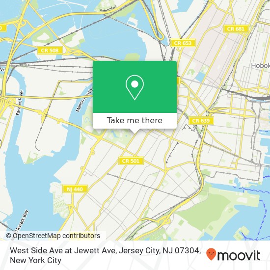 West Side Ave at Jewett Ave, Jersey City, NJ 07304 map