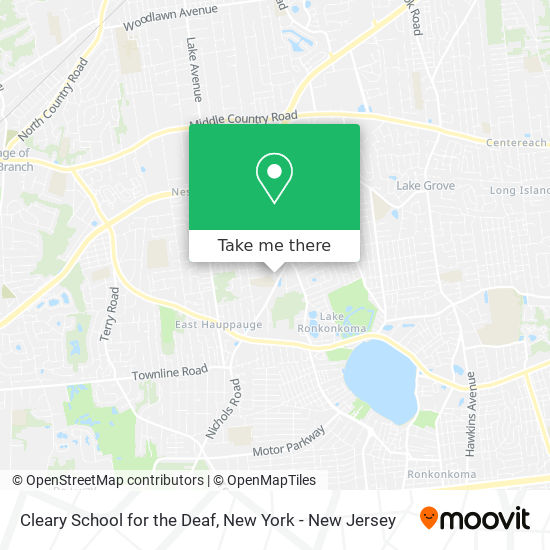 Cleary School for the Deaf map