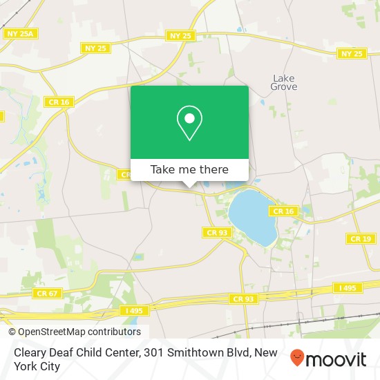 Mapa de Cleary Deaf Child Center, 301 Smithtown Blvd