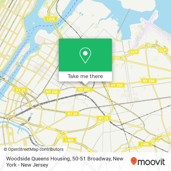 Woodside Queens Housing, 50-51 Broadway map
