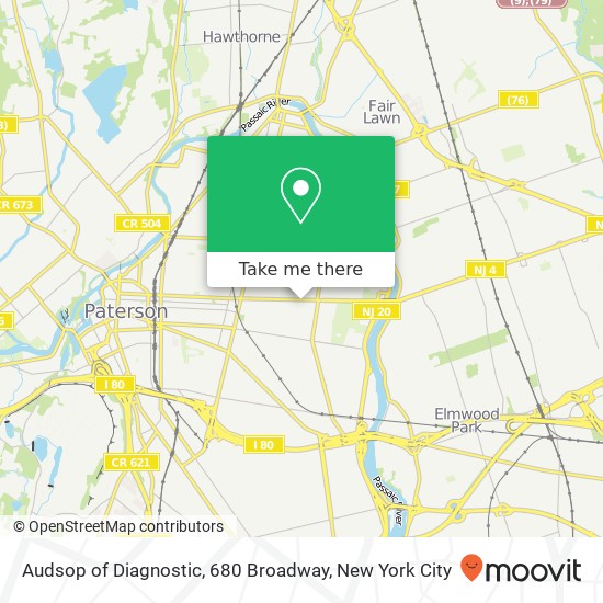 Audsop of Diagnostic, 680 Broadway map