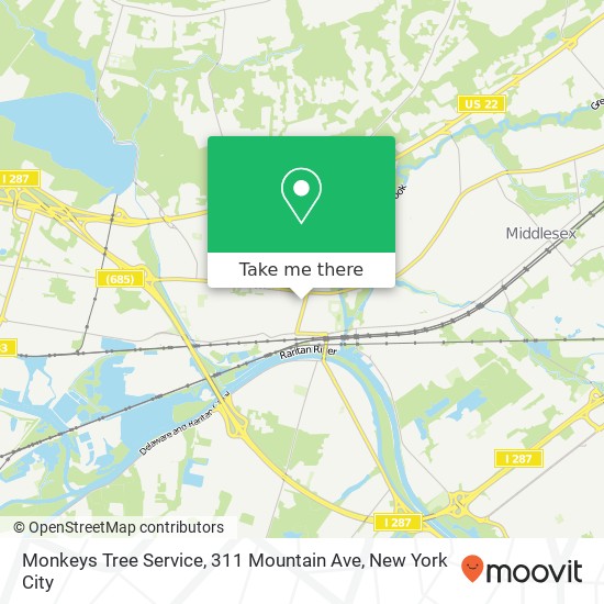 Monkeys Tree Service, 311 Mountain Ave map