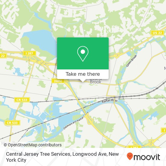 Central Jersey Tree Services, Longwood Ave map