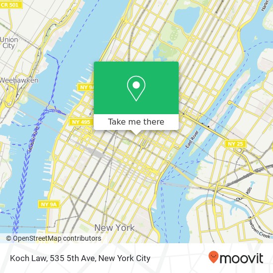 Mapa de Koch Law, 535 5th Ave