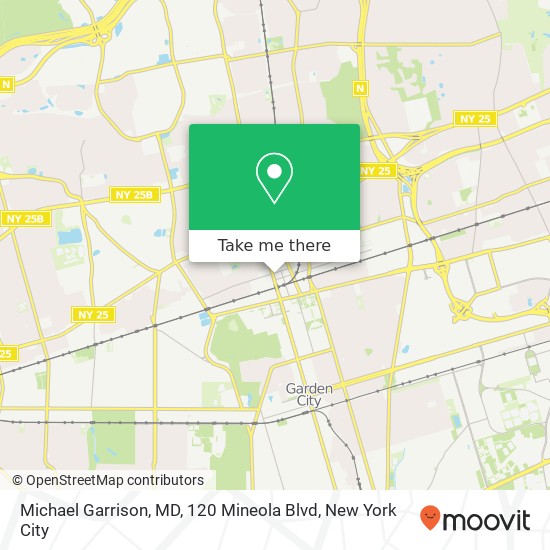 Mapa de Michael Garrison, MD, 120 Mineola Blvd